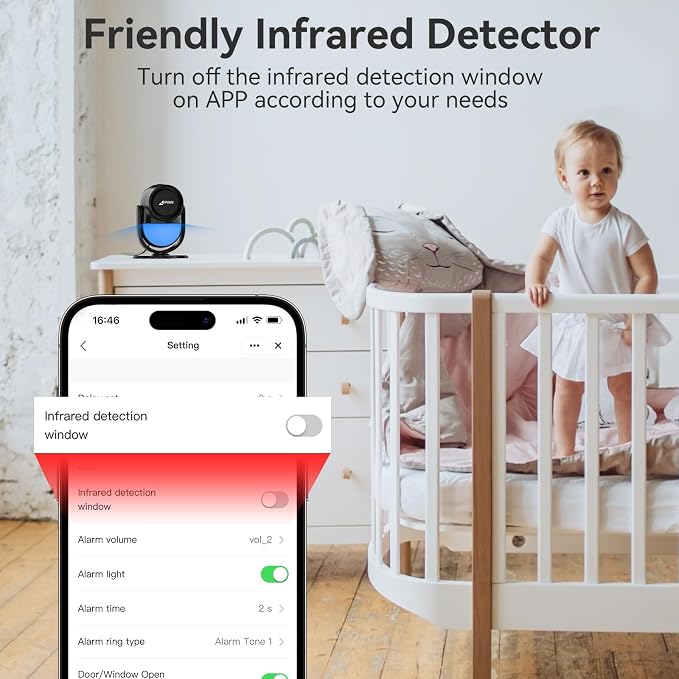 CPVAN WiFi Motion Sensor Alarm System, 125dB Smart PIR Motion Detector - Image 5