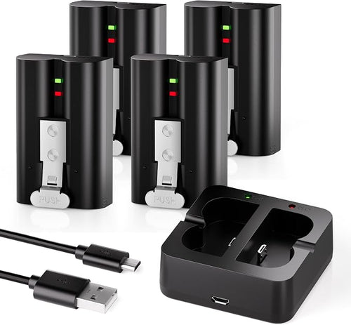 4-Pack Replacement Battery for Ring Doorbell - 6040mAh Rechargeable Camera by Lesaps