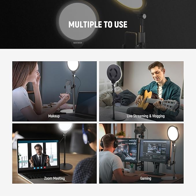 NEEWER Basics 7" Desk Ring Light - Image 7