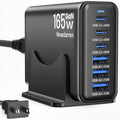 165W GaN USB C Charging Station, 6-Port Desktop Charger by Unknown