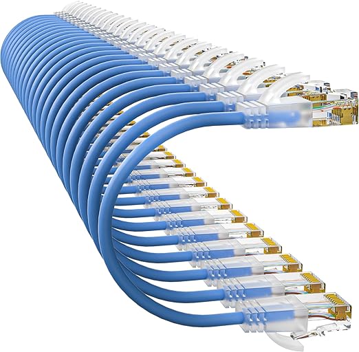 Cat6a Patch Cables 0.5ft Slim, Cat6 Ethernet Patch Cable Pure Copper, Flexible by 10Gsupxsel