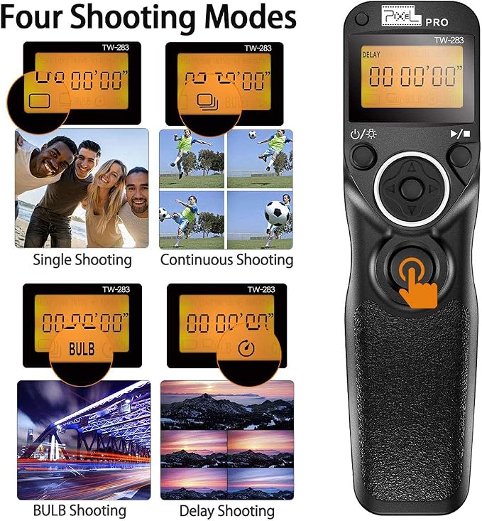 Remote Shutter Compatible for Canon, PIXEL Wireless Shutter Release Timer - Image 7