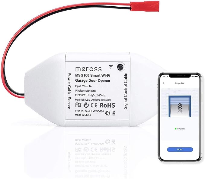 meross Smart Garage Door Opener Remote, APP Control, Compatible by meross