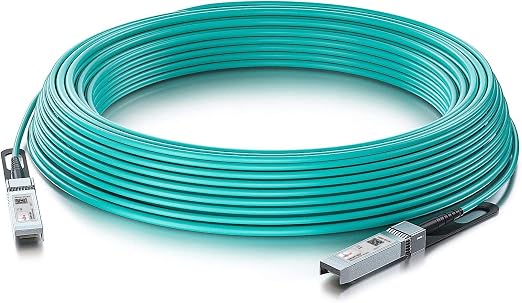 Elfcam® - 8m/26.24ft Fiber Optic Cable OM3 SFP+ to SFP+ AOC 10Gbps, Compatible - Image 2