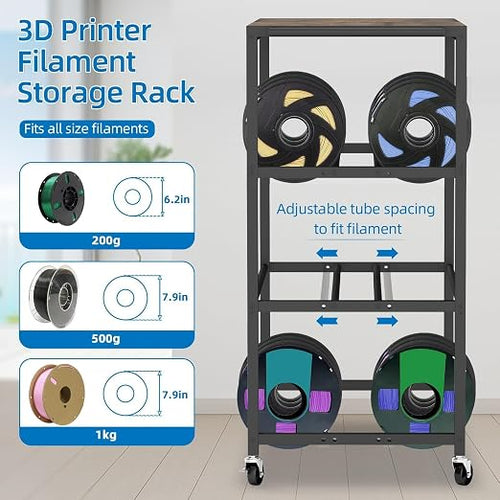 3D Printer Stand with Filament Storage Rack - Image 2