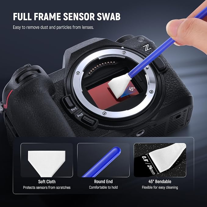 NEEWER 16 in 1 Camera Lens Cleaning Kit, Brush + Air Blower + Cleaning Swab - Image 6
