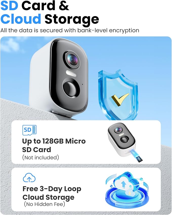 Outdoor Security Camera Wireless, 2K Battery Powered WiFi Cameras - Image 7