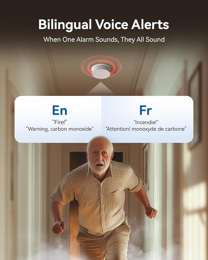 SITERWELL Smoke Detector Combo Smoke & Carbon Monoxide Alarm, 10-Year Battery - Image 6