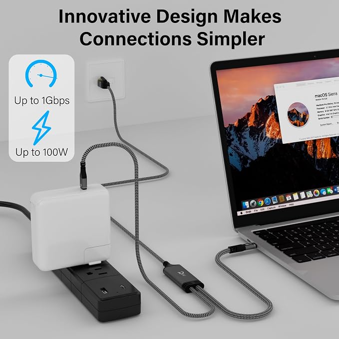 USB C to Ethernet Cable 6 FT, Type C to RJ45 Cord - Image 4