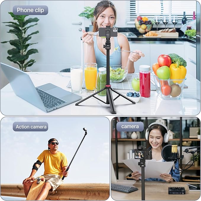 ULANZI MT-79 Extendable Tripod Aluminum 81" Portable Adjustable Light Stand w - Image 6