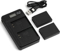LP-E10 Battery 2-Pack with USB-C Dual Charger, 1500mAh Replacement Batteries by HIWELD
