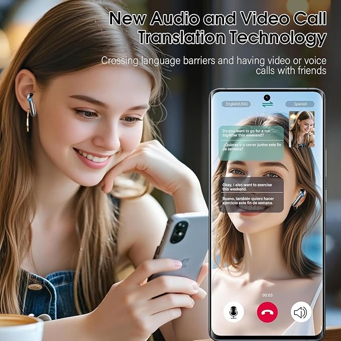 Ai Translation Earbuds Real Time, 3-in-1 Buletooth 5.3 Translator Earbuds - Image 4
