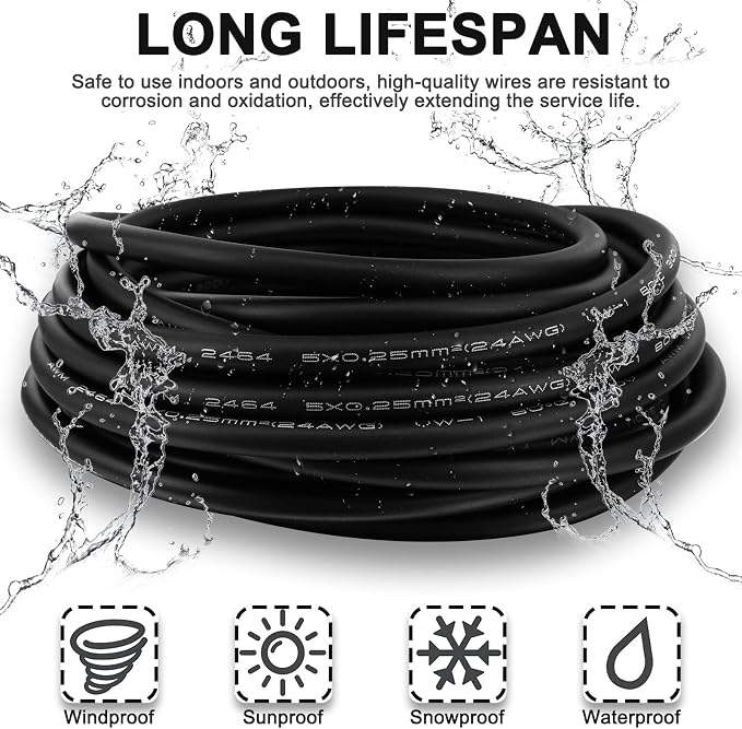 M12 Female 8 Pin Right Angle 6.5Ft/2M Connector Aviation Link Cable - Image 4