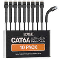 Everest Ultra Slim Cat6a Ethernet Patch Cables 3ft Black by EverestMediaSolutions