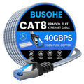 BUSOHE Cat 8 Ethernet Cable 23 ft, Nylon Braided High Speed Heavy Duty Network by BUSOHE