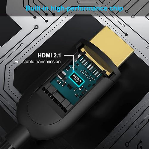 10K 8K HDMI 2.1 Cable Fiber Optic 3.3ft, 48Gbps Ultra High Speed HDMI Cable - Image 2