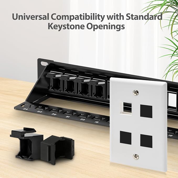 10-Pack Blank Keystone Jack Insert - Image 4