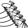 Cat6A Ethernet Cable 90 Degree Downward Angled 3.3FT 5 Pack, Flexible Slim & by Thzzhnno