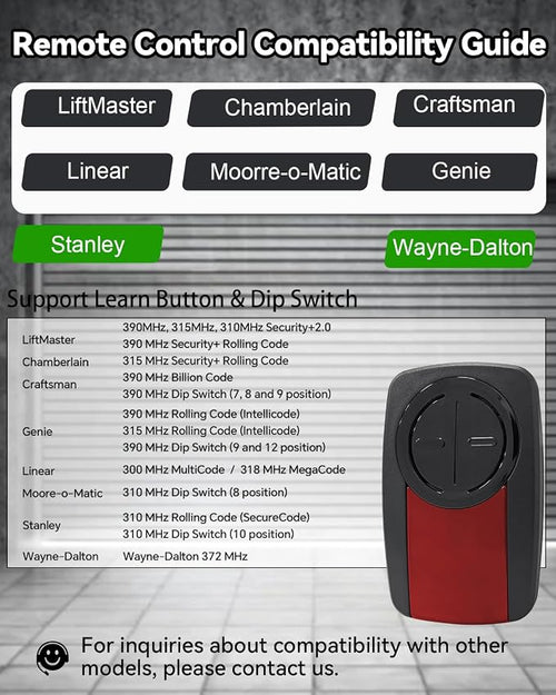 380UT 375UT 375ML Universal Remote Control Replace Liftmaster Garage Opener - Image 2