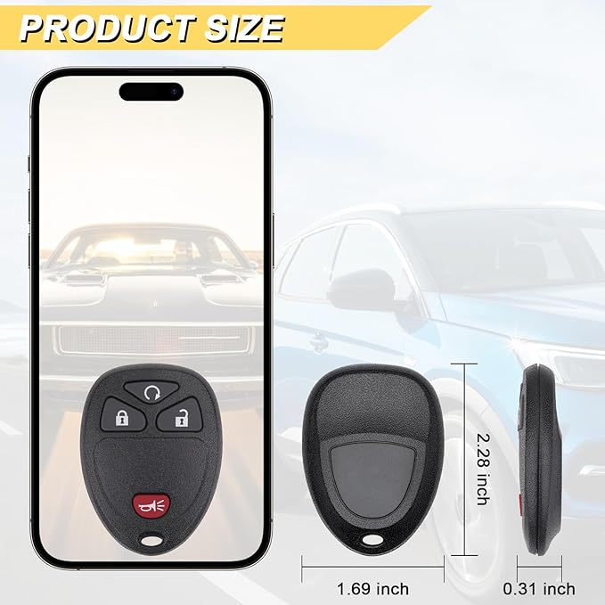 Vurkcy Key Fob Keyless Entry Remote Compatible - Image 4
