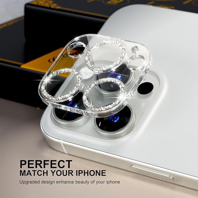 for 6 Pack iPhone 15 Pro/iPhone 15 Pro Max Camera Lens Protector 9H Tempered - Image 4