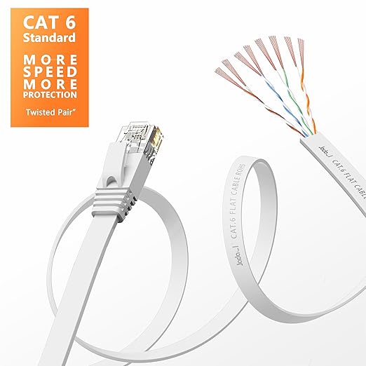 Jadaol Cat 6 Ethernet Cable 1ft 10-Pack, 10Gbps Support Cat8 Cat7 Network - Image 3