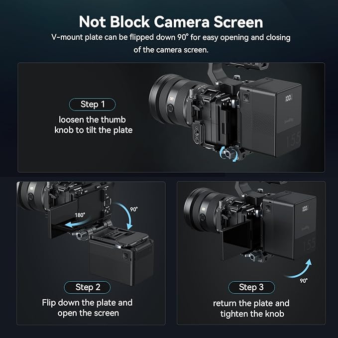 SMALLRIG Foldable V Mount Battery Plate - Image 5