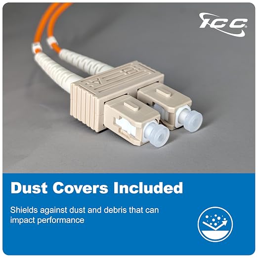 ICC LC to SC Duplex Multimode 62.5/125 Fiber Patch Cable, OFNR Riser, 2.0mm Zip - Image 7