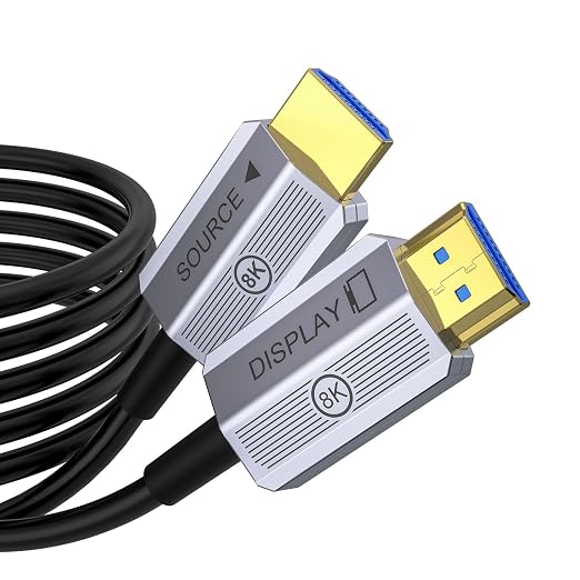 8K Fiber Optic HDMI Cable 20ft, 48Gbps Long HDMI 2.1 Cable 8K@60Hz/4K@120Hz by Fibopitcal