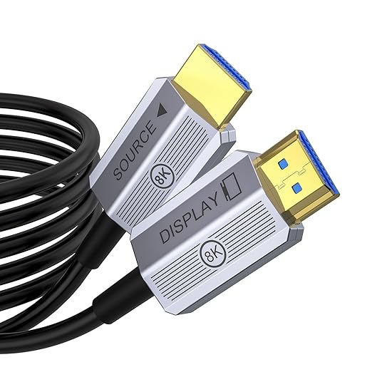 8K Fiber Optic HDMI Cable 100ft, 48Gbps Long HDMI 2.1 Cable 8K@60Hz/4K@120Hz by Fibopitcal