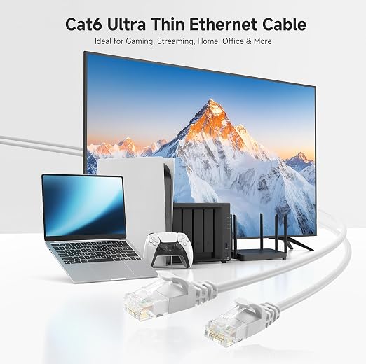 Cable Matters 10Gbps Snagless Short Cat 6 Ethernet Cable - 3ft - Image 2