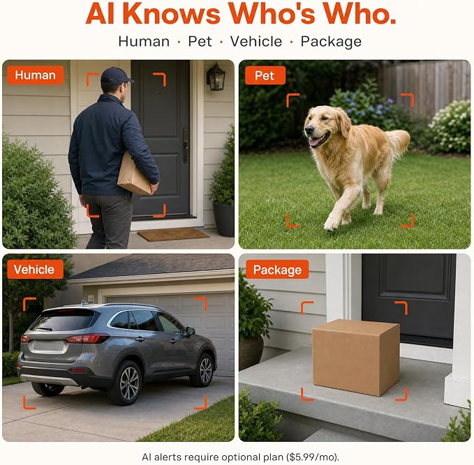 Dzees 2K Security Cameras Wireless Outdoor, Battery Powered AI Motion Detection - Image 8