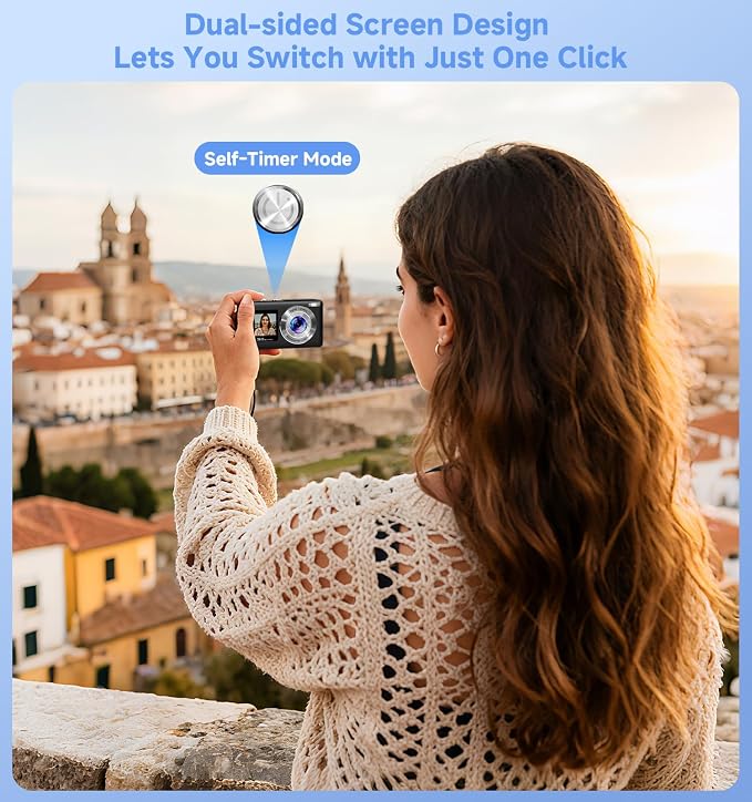 Digital Camera, 56MP Dual-Screen Point and Shoot Camera - Image 8