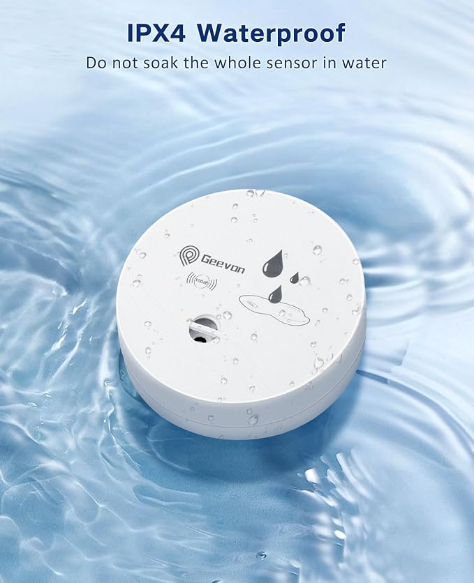 Geevon 6 Pack Water Leak Detectors, 100dB Water Sensor Alarms Flood Detector - Image 7