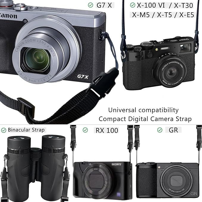 Camera Strap Leather, Camera Neck Strap Thin, Binoculars Strap - Image 5