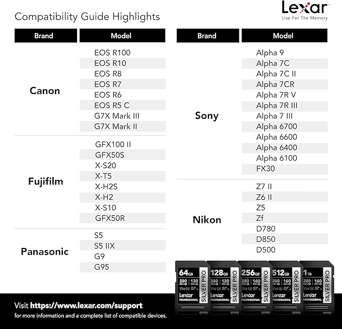 Lexar 1TB Professional Silver PRO SD Card, Full HD, - Image 6