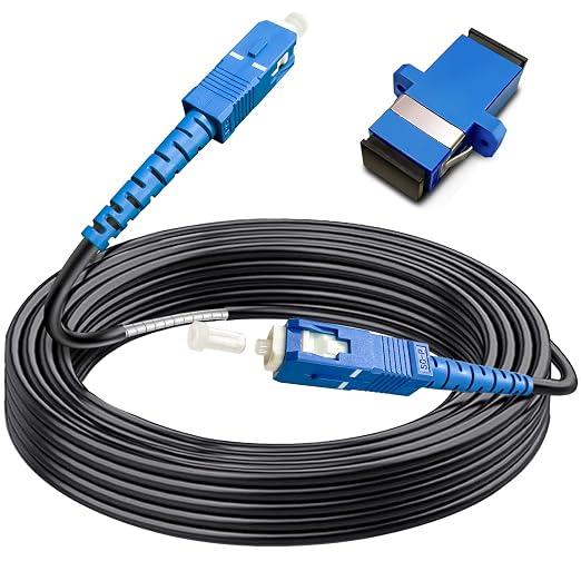 100ft SC to SC Fiber Optic Patch Cable, Outdoor Armored Single Mode SC/UPC to by Bangun
