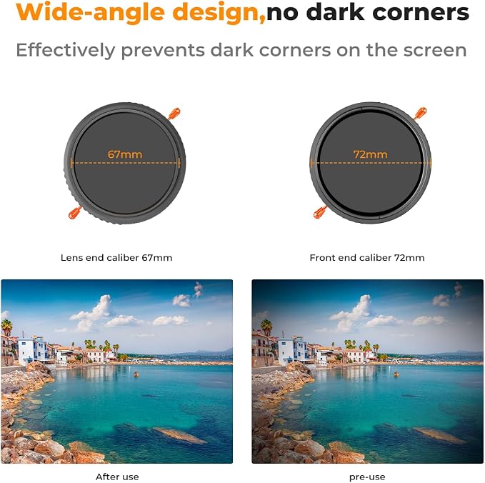 K&F CONCEPT 62mm Variable ND2-32 & Circular Polarizing Lens Filter in 1 - Image 7