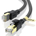 Cat 8 Ethernet Cable 3FT, High-Speed Braided Internet Cable Network Cord by CABNEER