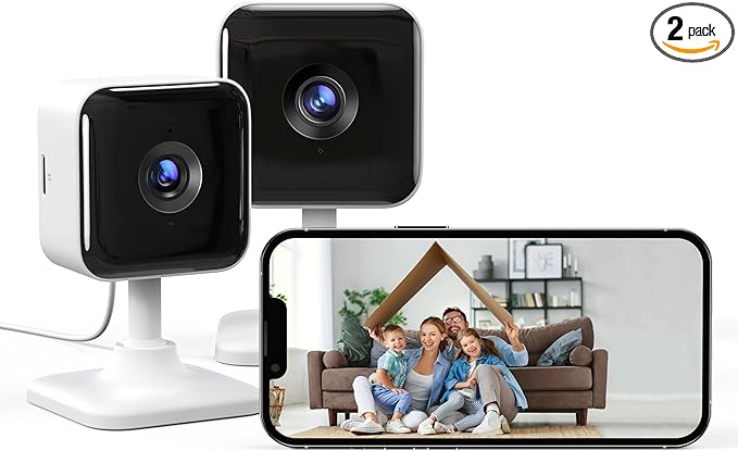GNCC 2K Indoor Security Camera, 2 Packs Cameras by GNCC