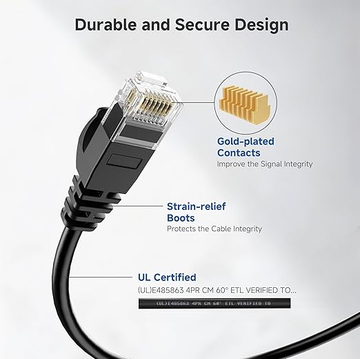 Cable Matters 10Gbps Snagless Cat 6 Ethernet Cable - 50ft - Image 5