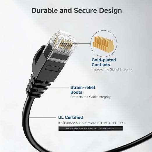 Cable Matters 10Gbps Snagless Cat 6 Ethernet Cable - 35ft - Image 5
