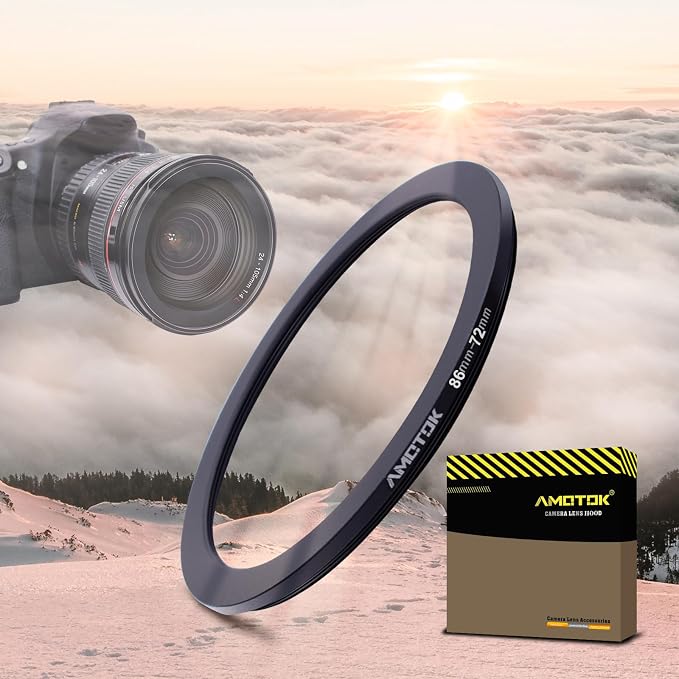 86mm Lens to 72mm Camera Lens Adapter, 86mm-72mm Filter Step-Down Ring - Image 2