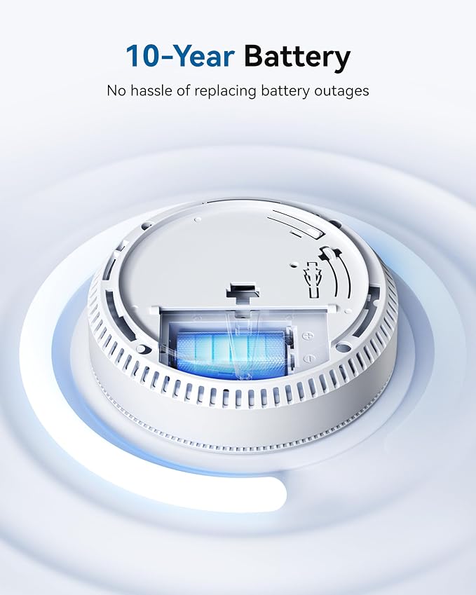 SITERWELL Smoke Detector Combo Smoke & Carbon Monoxide Alarm 10-Year Battery CO - Image 3