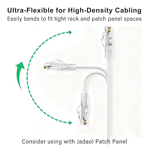 Jadaol UL Listed Patch Cables Cat 6a / Cat 6 0.75 ft 24-Pack, 10Gbps 550MHz - Image 2