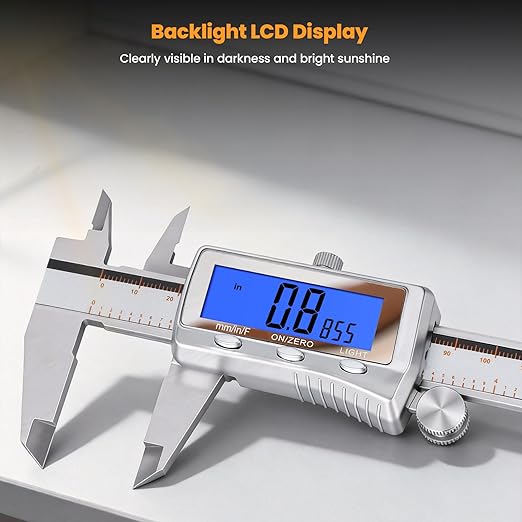 HARDELL Digital Caliper 12 Inch, Rechargeable All Metal Electronic Micrometer - Image 3