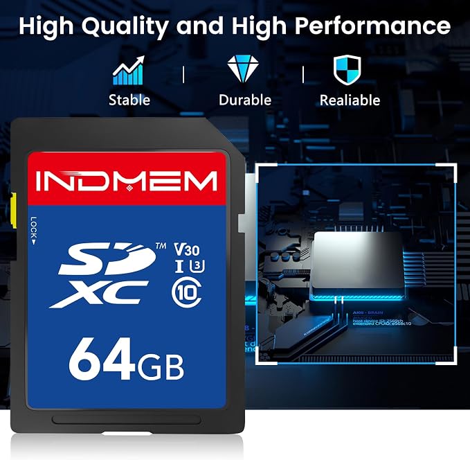 64GB SD Card, High Speed up to 90M/S, C10/U3/V30, SDXC UHS-I Memory Cards - Image 5