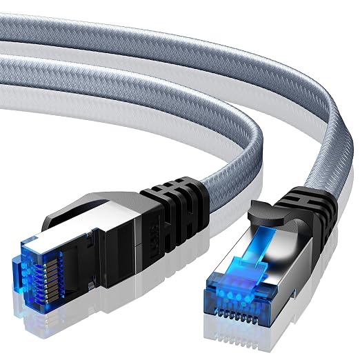 BUSOHE Cat 8 Ethernet Cable 17 ft, Nylon Braided High Speed Heavy Duty Network by BUSOHE
