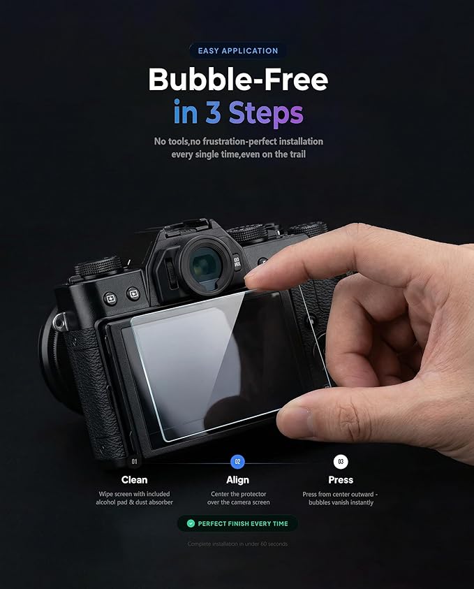 iDaPro Screen Protector for Fujifilm X-T30 Fuji X-T30+ Hand Lanyard, Tempered - Image 7