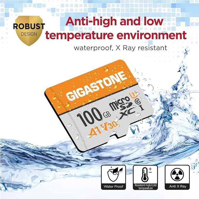 GIGASTONE 100GB Micro SD Card A1 V30, 4K Video Recording, Compatible - Image 5